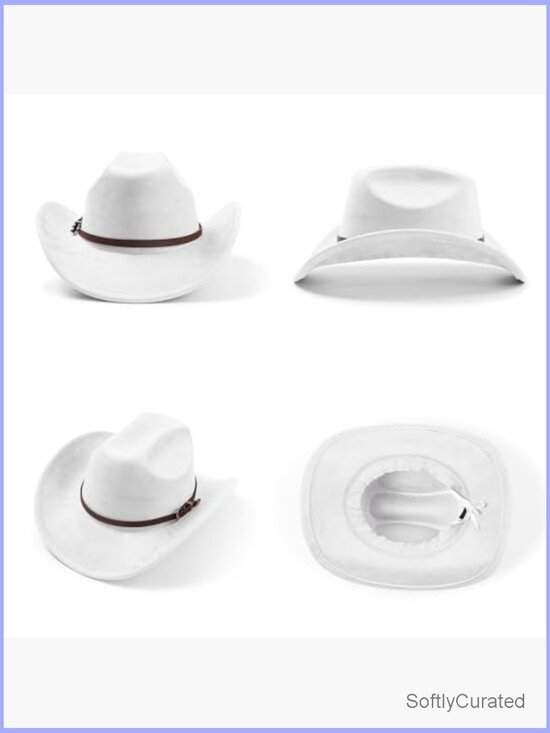 Wide Brim Felt Suede Western Hat - Universal Fit Cowboy Hat main image 7